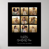 Beste Mum Black Multi Foto elegant stilvoll Poster (Vorne)