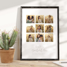Beste Mum Multi-Foto elegant stilvoll Poster
