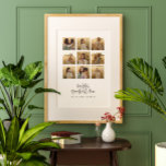 Beste Mum Multi-Foto elegant stilvoll Poster<br><div class="desc">Family Mum personalisierte Drehbuch elegante Multi-Foto Creme natürliche Herzensgeschichte Geburtstag,  Weihnachten,  Mütter Tag Wohngestaltung Geschenk</div>