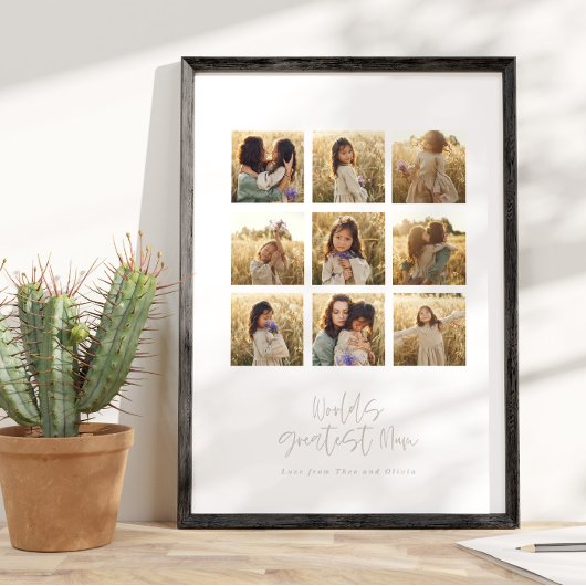 Beste Mum Multi-Foto elegant stilvoll Poster