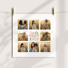 Beste Mum Multi-Foto elegant stilvoll Poster