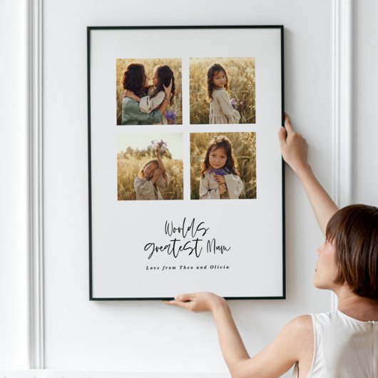 Beste Mum Multi-Foto elegant stilvoll Poster