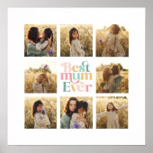 Beste Mum Multi-Foto elegant stilvoll Poster (Vorne)