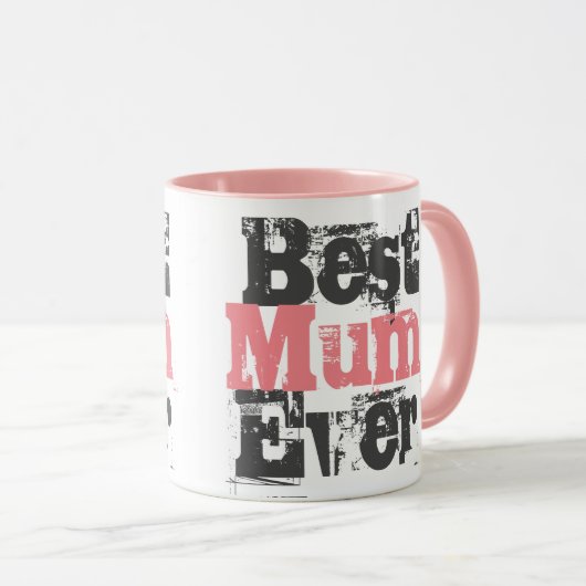 Beste Mumm je in Rosa - Zwei-Tone-Tasse Tasse (VorderseiteRechts)