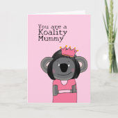 Beste Mummy Koala Geburtstag Karte (Vorderseite)