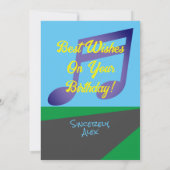 Beste Musiklehrerin, flache Grußkarte Karte (Rückseite)