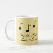 Beste Musiklehrerin Kaffeetasse (Links)