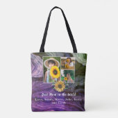 Beste Mutter 3 Foto Collage Boho Lila Marmor Tasche (Rückseite)