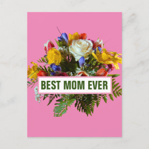 BESTE MUTTER ALLE ZEIT MUTTERTAG GESCHENK POSTKART POSTKARTE