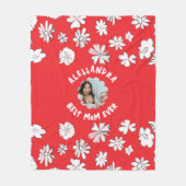 Beste Mutter aller Foto Blumenmonogramm niedlich r Fleecedecke (Vorderseite)