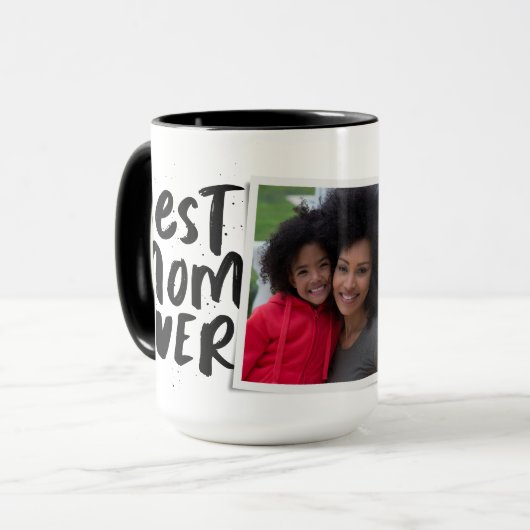 Beste Mutter aller modernen Fotos Schwarz-weiß Tasse (Vorderseite Links)