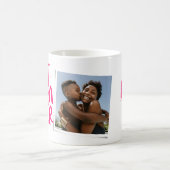 Beste Mutter aller modernen pinkfarbenen Fotos Mut Kaffeetasse (Mittel)