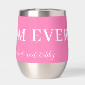 Beste Mutter aller modernen Typografie Herz pink (Rückseite)