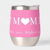 Beste Mutter aller modernen Typografie Herz pink (Links)