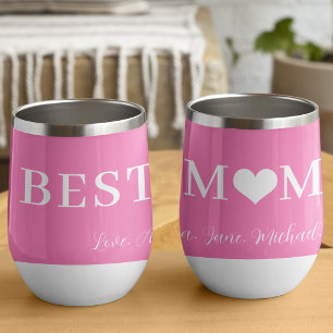 Beste Mutter aller modernen Typografie Herz pink