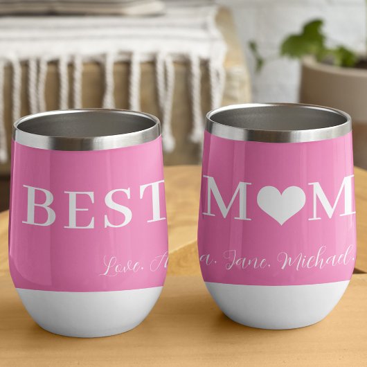 Beste Mutter aller modernen Typografie Herz pink