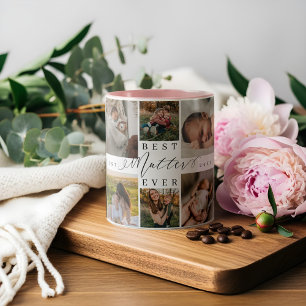 Beste Mutter aller Muttertagsgeschenke Foto Collag Zweifarbige Tasse