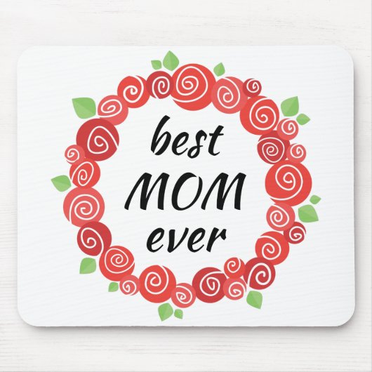 Beste Mutter aller rote Rosen im Frühjahr Mousepad (Vorne)