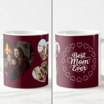Beste Mutter Aller Zeiten 3-Herz-Foto-Andenken Far