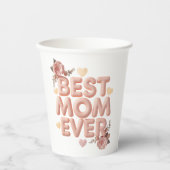 Beste Mutter Aller Zeiten 3D Florales Design | Ges Pappbecher (Vorderseite)