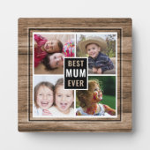 Beste Mutter Aller Zeiten 4 Foto Collage Einfaches Fotoplatte (Vorderseite)