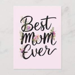 Beste Mutter aller Zeiten Blumen-Design  Postkarte