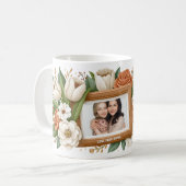 Beste-Mutter-aller-Zeiten Blumen Foto Name Muttert Kaffeetasse (Vorderseite Links)
