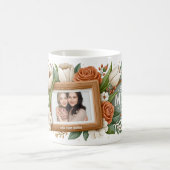 Beste-Mutter-aller-Zeiten Blumen Foto Name Muttert Kaffeetasse (Mittel)