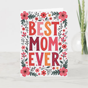 Beste-Mutter-aller-Zeiten-Blumenkarte Karte