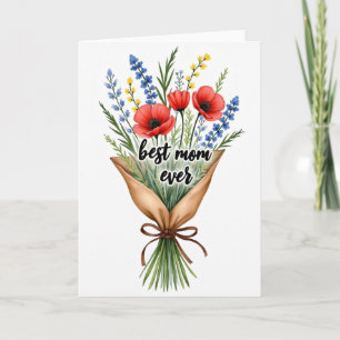 Beste-Mutter-aller-Zeiten-Blumenkunstkarte Karte
