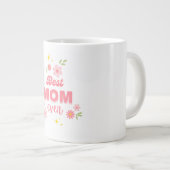 Beste Mutter Aller Zeiten Blumiger Kaffeebecher |  Jumbo-Tasse (Vorderseite Rechts)