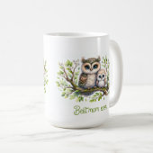 Beste-Mutter-aller-Zeiten-Eulen-Illustration Kaffeetasse (VorderseiteRechts)