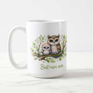 Beste-Mutter-aller-Zeiten-Eulen-Illustration Kaffeetasse