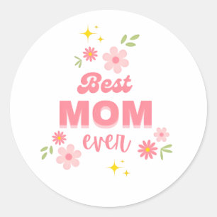 Beste Mutter Aller Zeiten Floral Aufkleber Süße