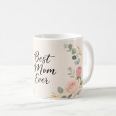 Beste Mutter Aller Zeiten Florales Geschenkdesign Kaffeetasse (VorderseiteRechts)
