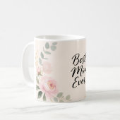 Beste Mutter Aller Zeiten Florales Geschenkdesign Kaffeetasse (Vorderseite Links)
