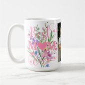 Beste-Mutter-aller-Zeiten Florales Wasserfarben-De Kaffeetasse (Links)
