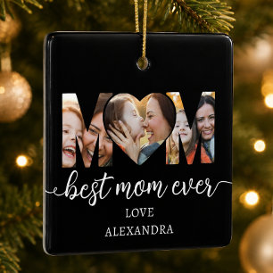 Beste Mutter Aller Zeiten Foto-Collage Mutters Ges Keramikornament