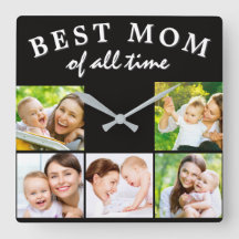 Beste Mutter Aller Zeiten Foto-Collage Schwarz