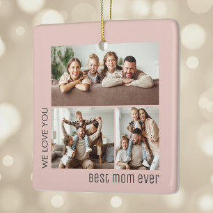 Beste Mutter Aller Zeiten Foto Muttertag Rosenrot Keramikornament