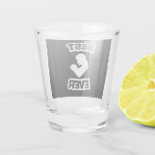 Beste-Mutter-aller-Zeiten-Geschenk – Rosa Silhouet Schnapsglas (Rückseite)