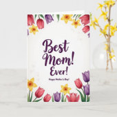 Beste Mutter Aller Zeiten Glücklicher Tag Karte (Gelbe Blume)