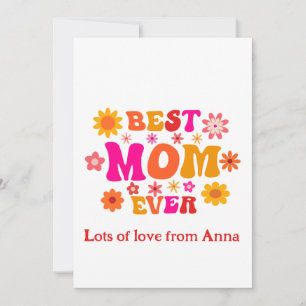 Beste Mutter Aller Zeiten Groovy Floral Muttertag  Karte