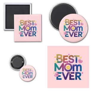Beste Mutter Aller Zeiten Herzen & Blumen Magnet