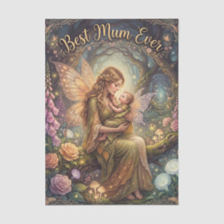 "Beste Mutter Aller Zeiten" Magische Fantasie-Illu Seidenpapier