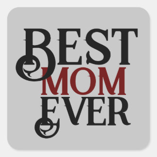 Beste Mutter aller Zeiten, Mama Mutter mama einfac Quadratischer Aufkleber