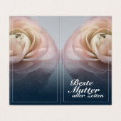 Beste Mutter aller Zeiten mit großer rosa Rose (Außenseite Aufgefaltet)