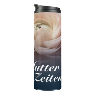 Beste Mutter aller Zeiten mit großer rosa Rose Thermosbecher