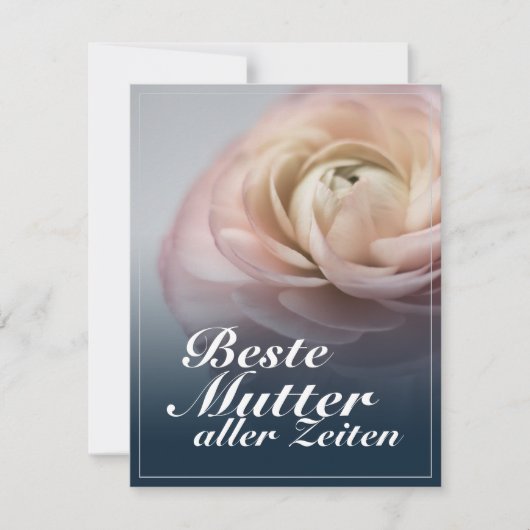 Beste Mutter aller Zeiten mit rosa Rose (Vorderseite)