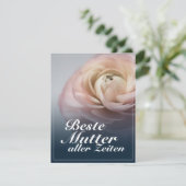Beste Mutter aller Zeiten mit rosa Rose (Stehend Vorderseite)